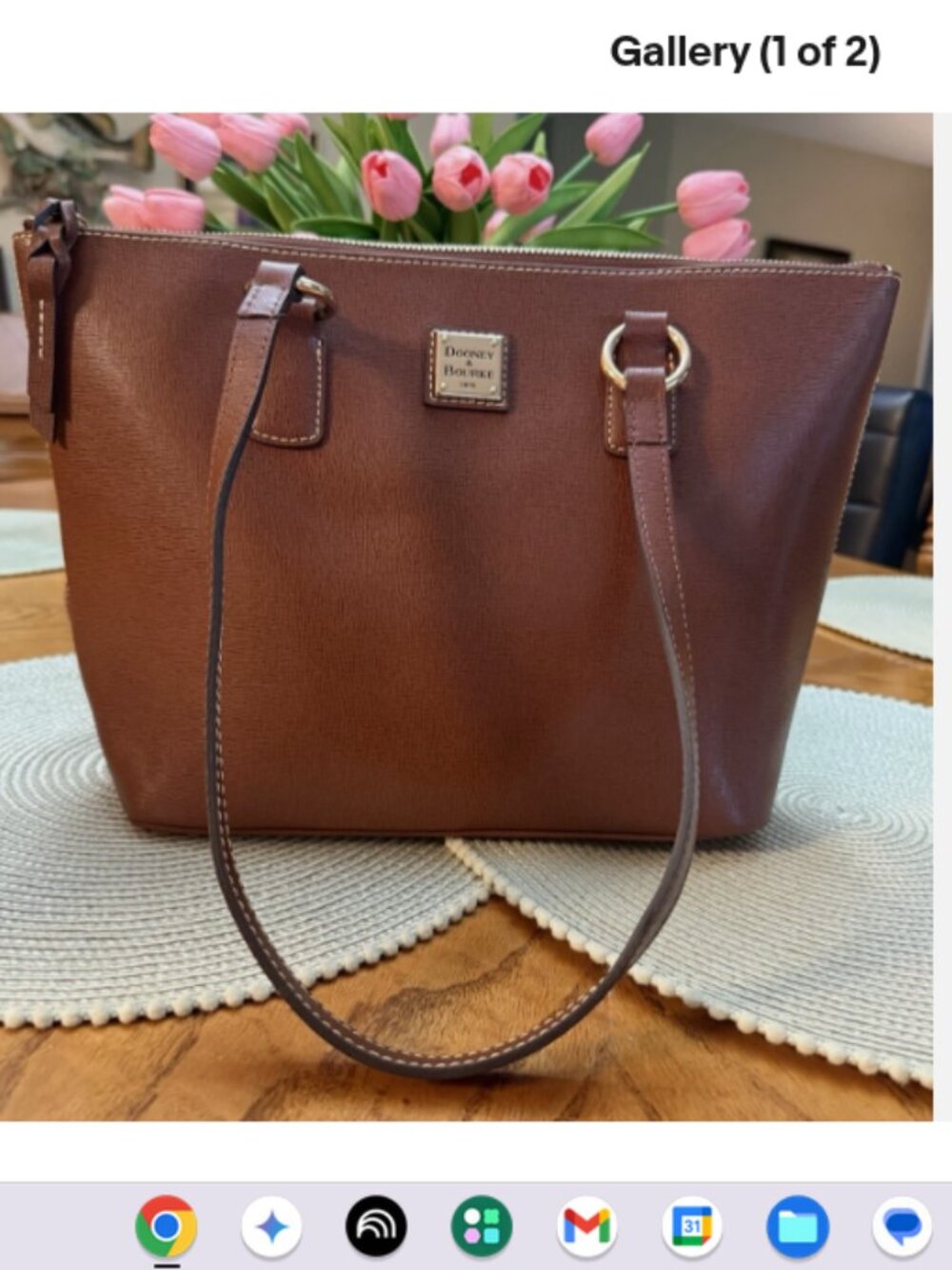Dooney & Bourke Saffiano Leather Small Wren Zip Tote-Amber A675109 NEW